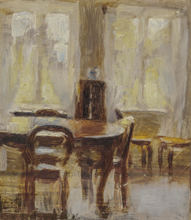 Vilhelm Hammershøi: Interior. The dining room. Frederiksberg Allé.